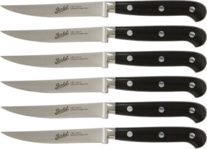 Adhoc noir brillant -  Ensemble de 6 couteaux à steak douceur