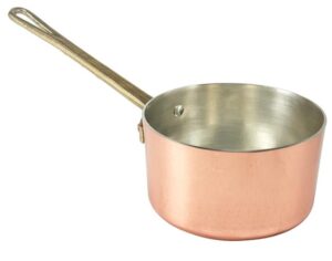 Casserole haute cuivre martelé et étamé Ø 16cm