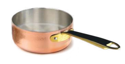 Casserole basse cuivre martelé et étamé Ø 20cm