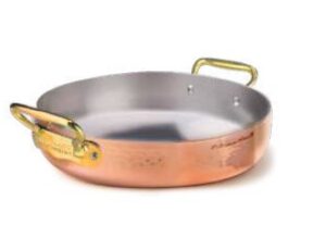 Poêle à frire - cuivre martelé et étamé Ø 24cm