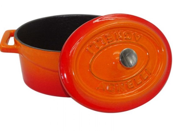 Mini Marmite ovale en fonte émaillée 12x9 cm – Image 2