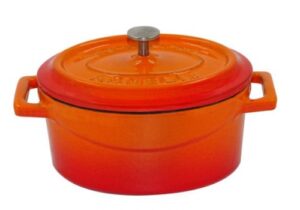 Marmite ovale en fonte émaillée 29x22 cm