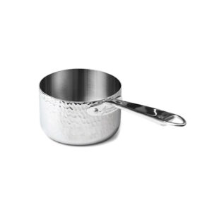Casserole Haute avec manche Alu-Inox Martelé Ø 16cm