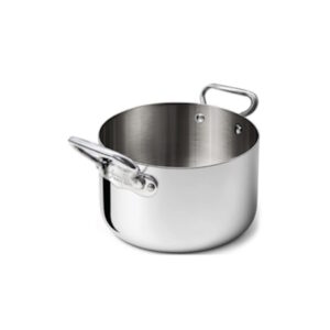 Casserole Haute avec poignées Alu-Inox Lisse  Ø 16 cm