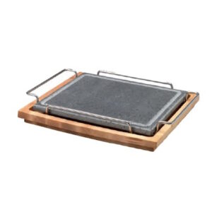 Pierre à Griller Rectangulaire  25x30 cm + socle
