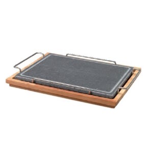 Pierre à Griller Rectangulaire  29x40 cm + socle