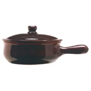 Casserole avec manche et couvercle Terracotta Ø 12 cm