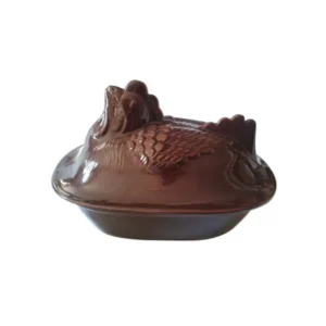 Cocotte à volaille et couvercle Terracotta 38x21 cm