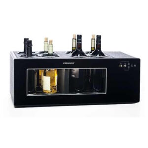 Cave à vin horizontale pour 8 bouteilles, deux sections